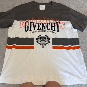 Givenchy Gray and White Short Sleeve Tees